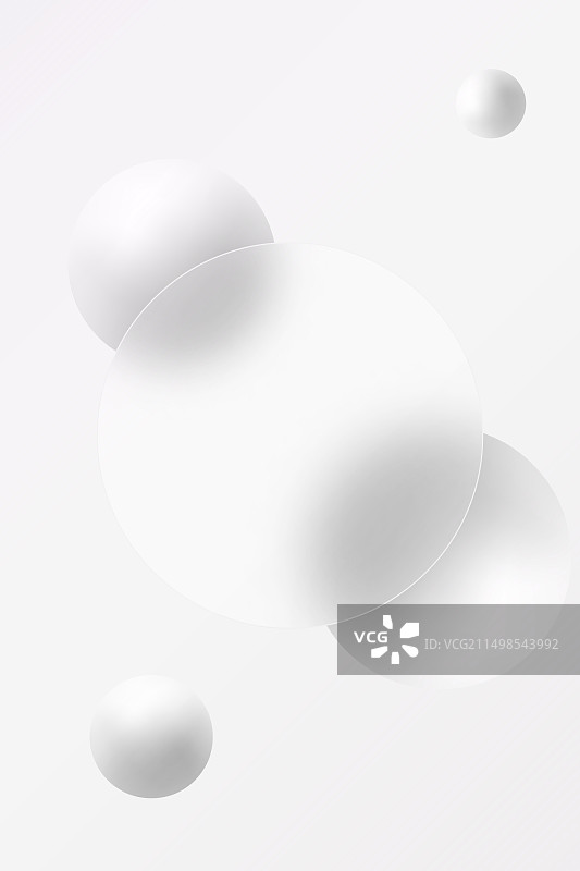 白色球体和圆形网页设计着陆页图片素材