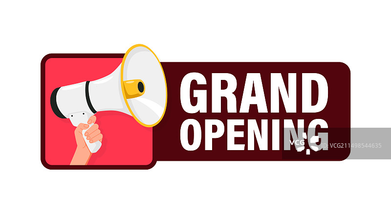盛大开幕手持扩音器图片素材