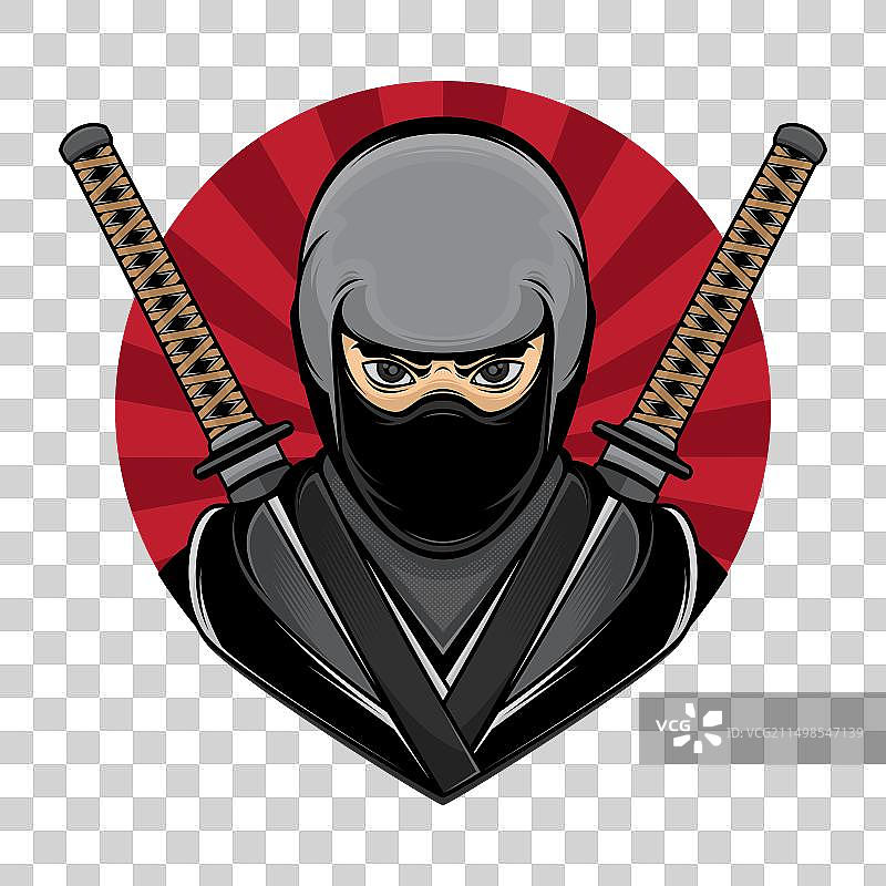 忍者武士刀标志图片素材