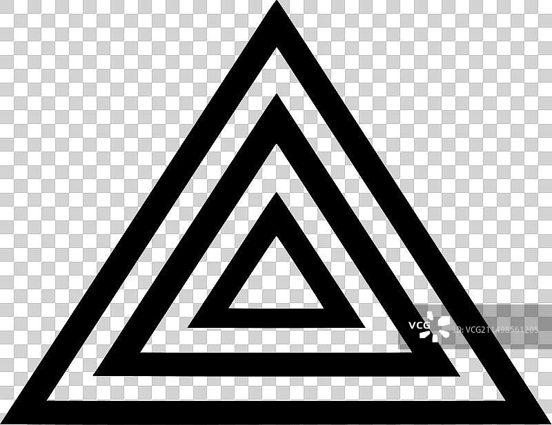 简约三角形剪影图片素材