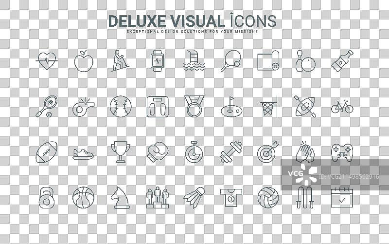 专业运动和爱好细黑红色图片素材