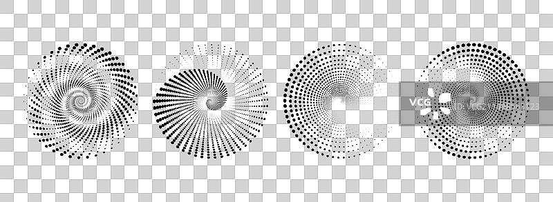 圆形半色调图标集图片素材