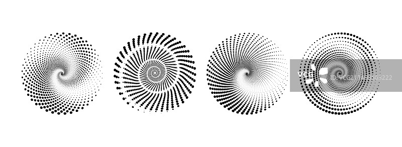 圆形半色调图标合集图片素材