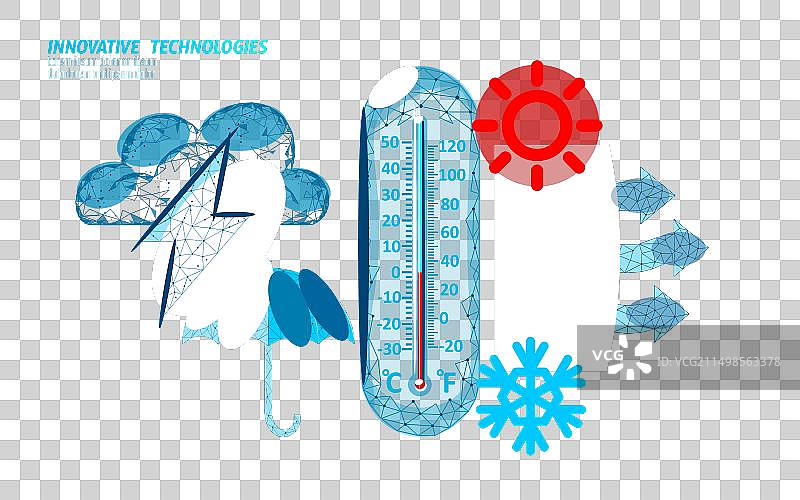 3D天气元素手机App预测Banner图片素材