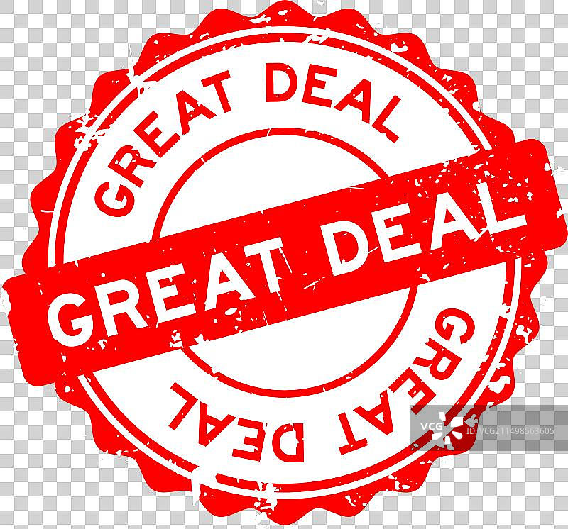 红色复古超值优惠词语圆形橡胶印章图片素材