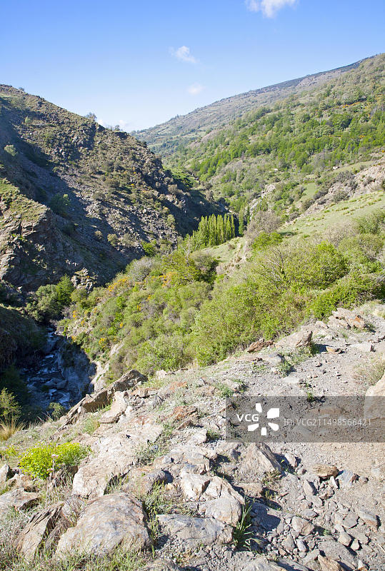 内华达山脉博凯拉河峡谷风光图片素材