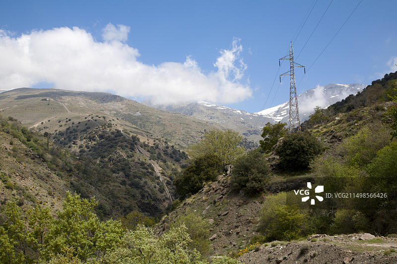 内华达山脉博凯拉河峡谷风光图片素材