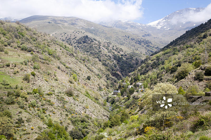 内华达山脉博凯拉河峡谷风光图片素材