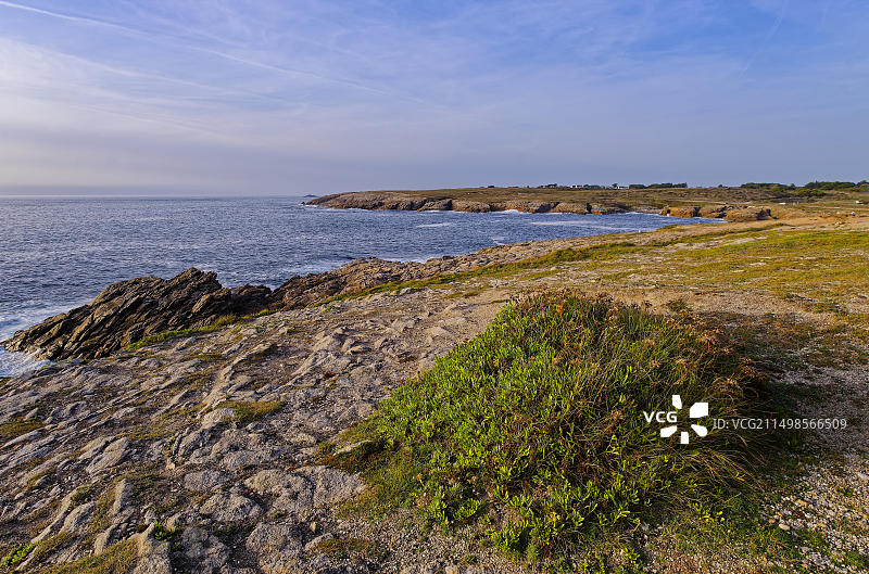 法国基伯龙半岛的狂野海岸图片素材