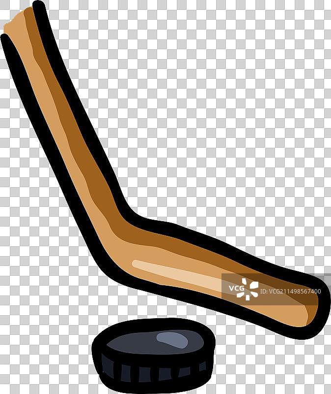 手绘曲棍球涂鸦图标图片素材