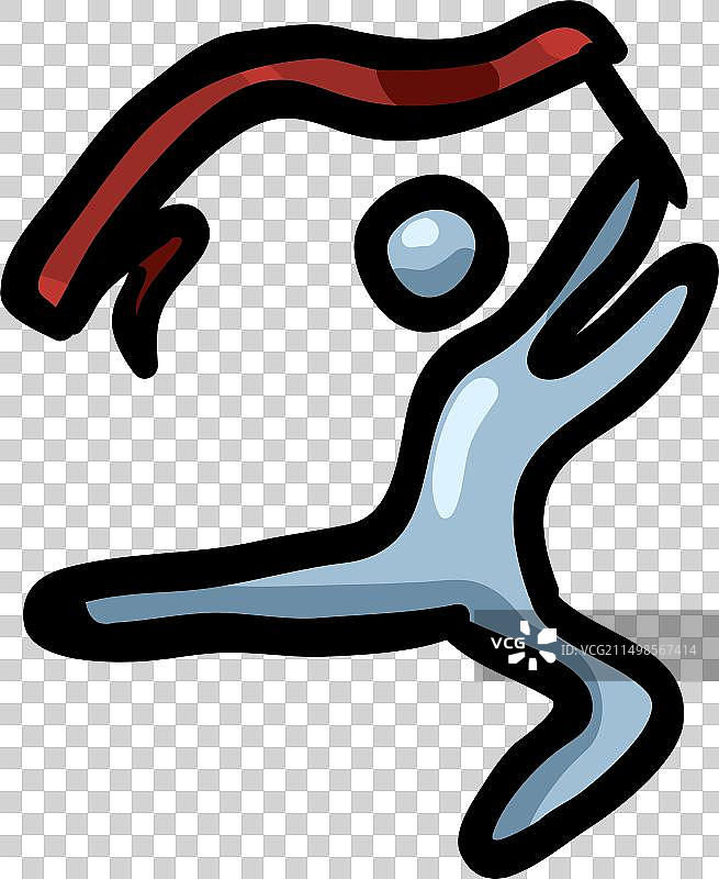 手绘体操涂鸦图标图片素材