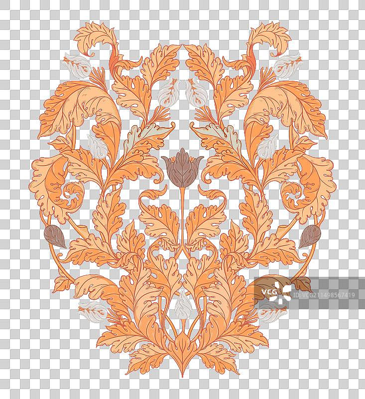 复古花卉无缝图案图片素材