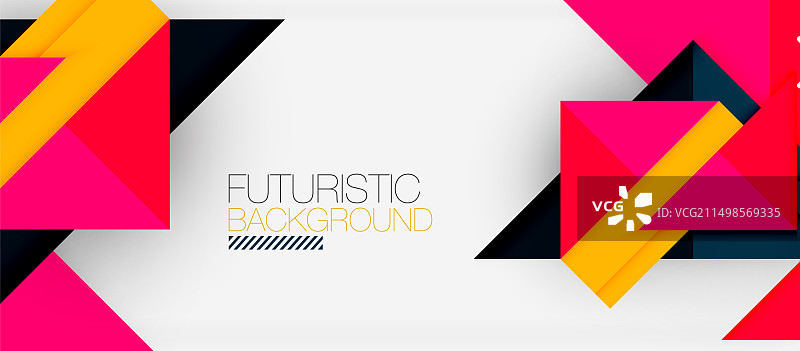 带有彩色三角形的未来科技logo设计图片素材