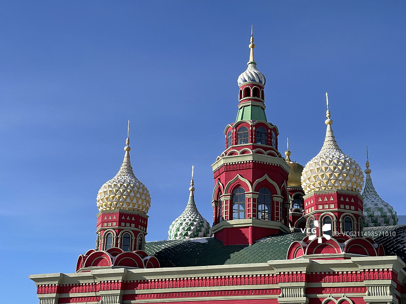 满洲里的俄罗斯风格建筑图片素材