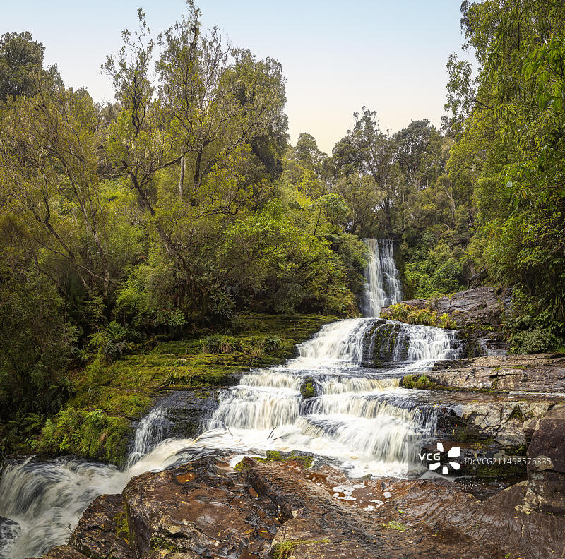 麦克林瀑布，陶图库河，奥塔哥，新西兰图片素材