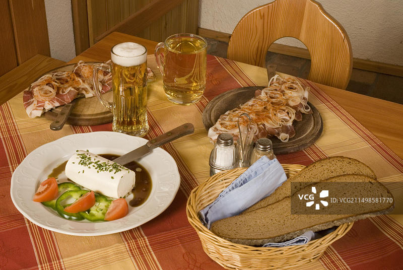 木板餐，奥地利传统小吃图片素材