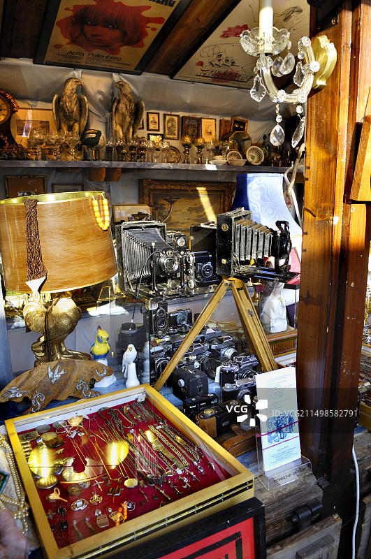 德国巴伐利亚慕尼黑的旧相机及相关物品图片素材