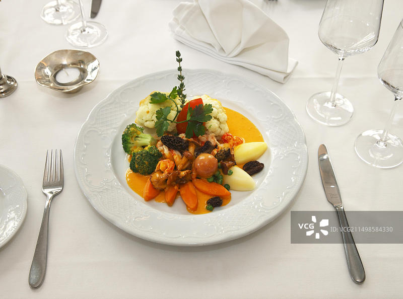 莱比锡什锦蔬菜，萨克森地区特色菜肴，德国图片素材