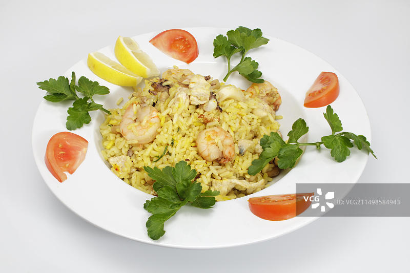 西班牙特色海鲜饭图片素材