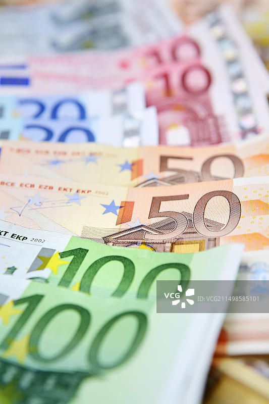 欧元钞票图片素材