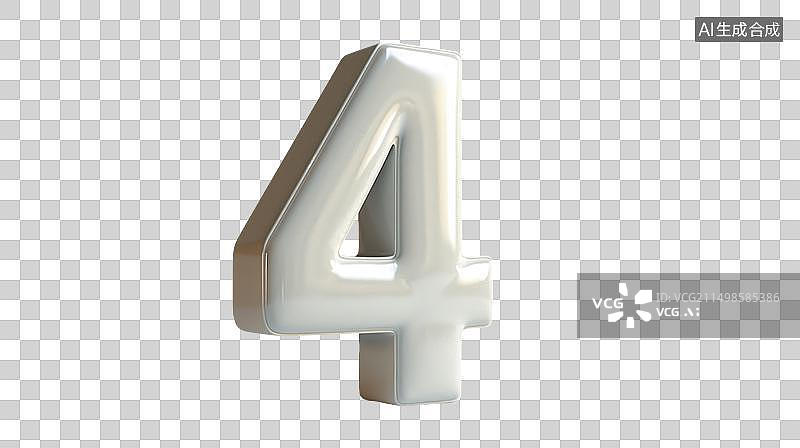 【AI数字艺术】数字4免抠元素图片素材