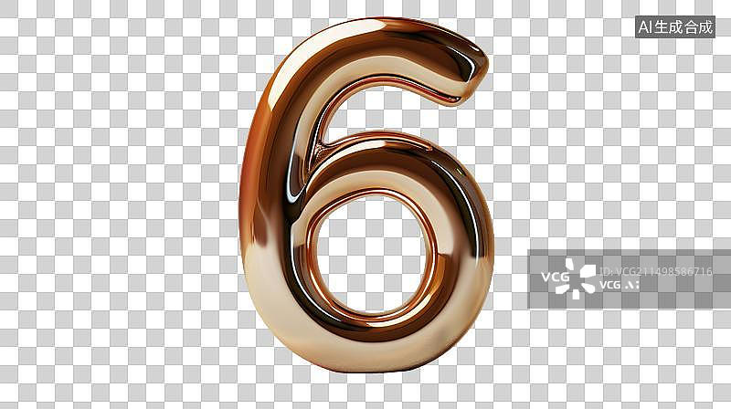 【AI数字艺术】数字6免抠元素图片素材