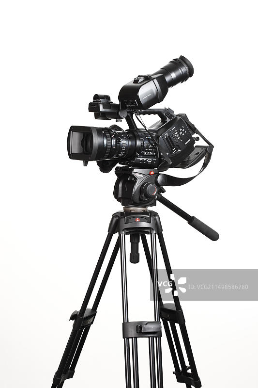 三脚架上的摄像机图片素材