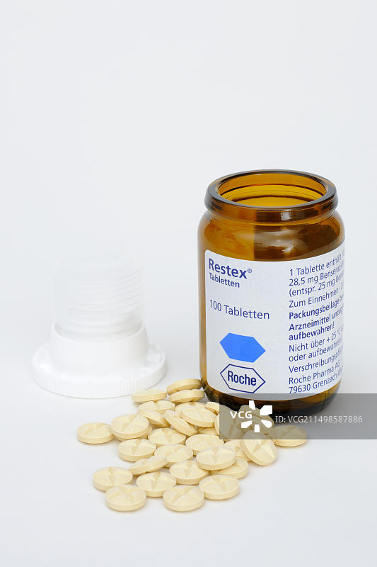 治疗不安腿综合征的Restex片剂图片素材