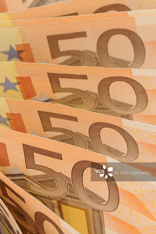 欧元纸币，五十面额图片素材