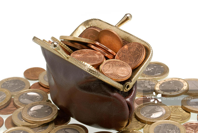 鼓胀的钱包图片素材