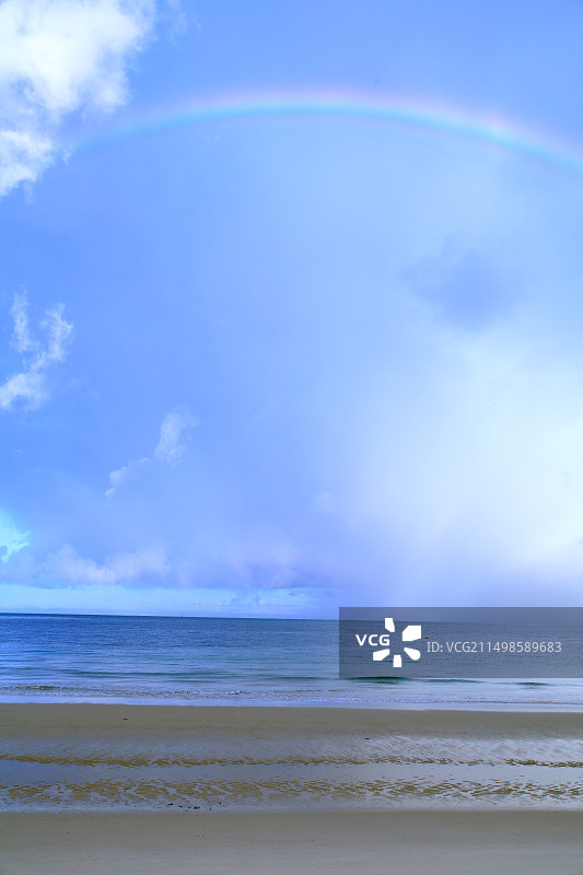 河北唐山菩提岛天空背景云霞图片素材