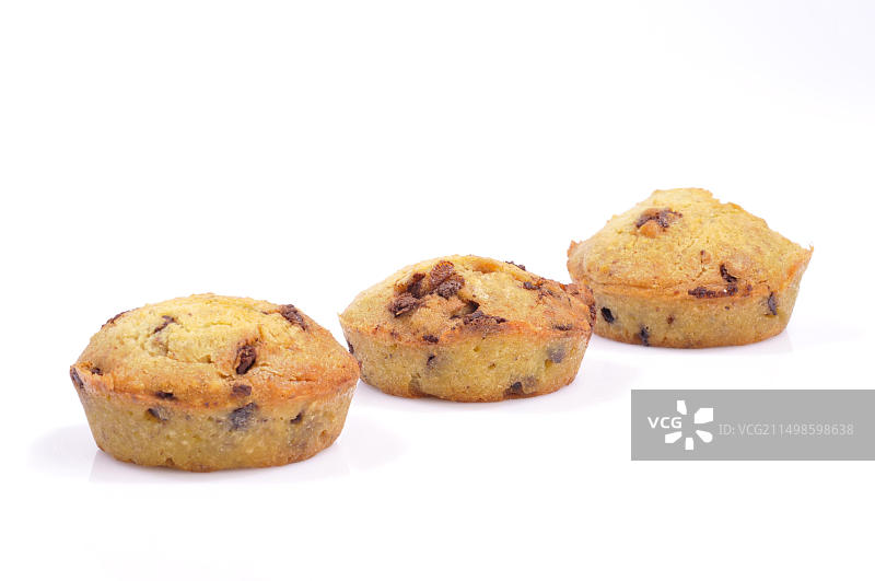 三个玛芬蛋糕图片素材