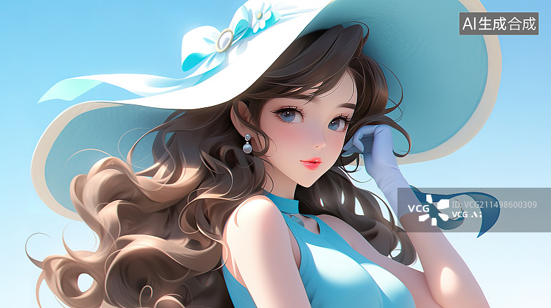 【AI数字艺术】时尚女孩图片素材