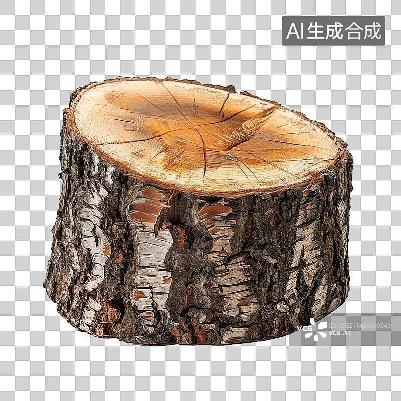 【AI数字艺术】风化的树桩PNG免抠设计素材图片素材