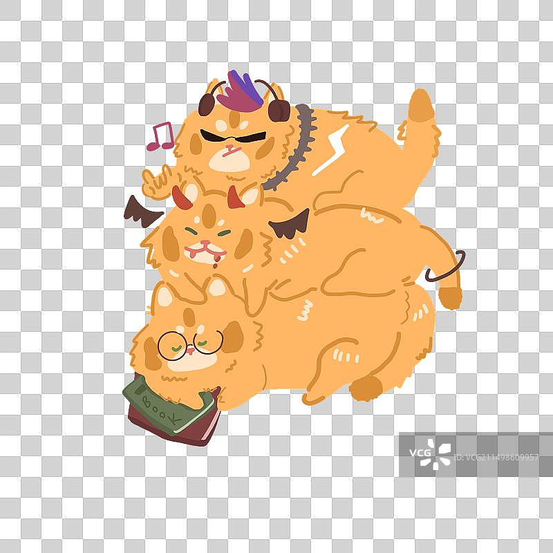 叠罗汉小猫咪图片素材