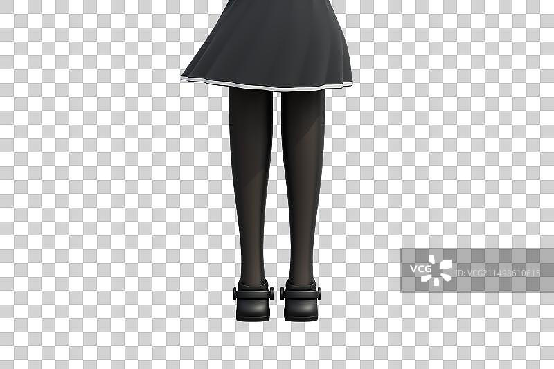 3d建模卡通黑丝图片素材