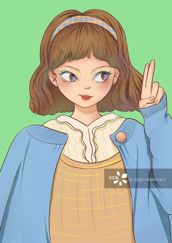 卡通头像女图片素材