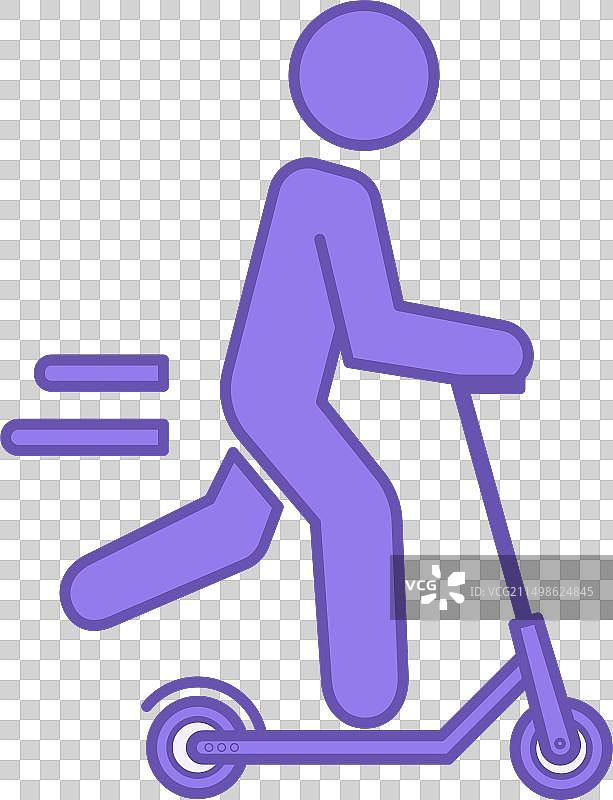 滑板车颜色图标，男人骑行的图标图片素材