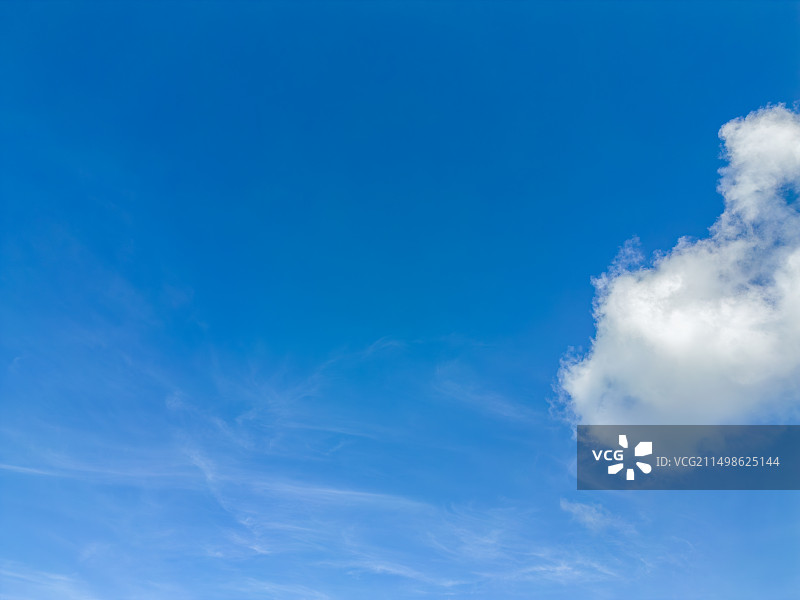 无人机高空航拍的蓝天白云图片素材