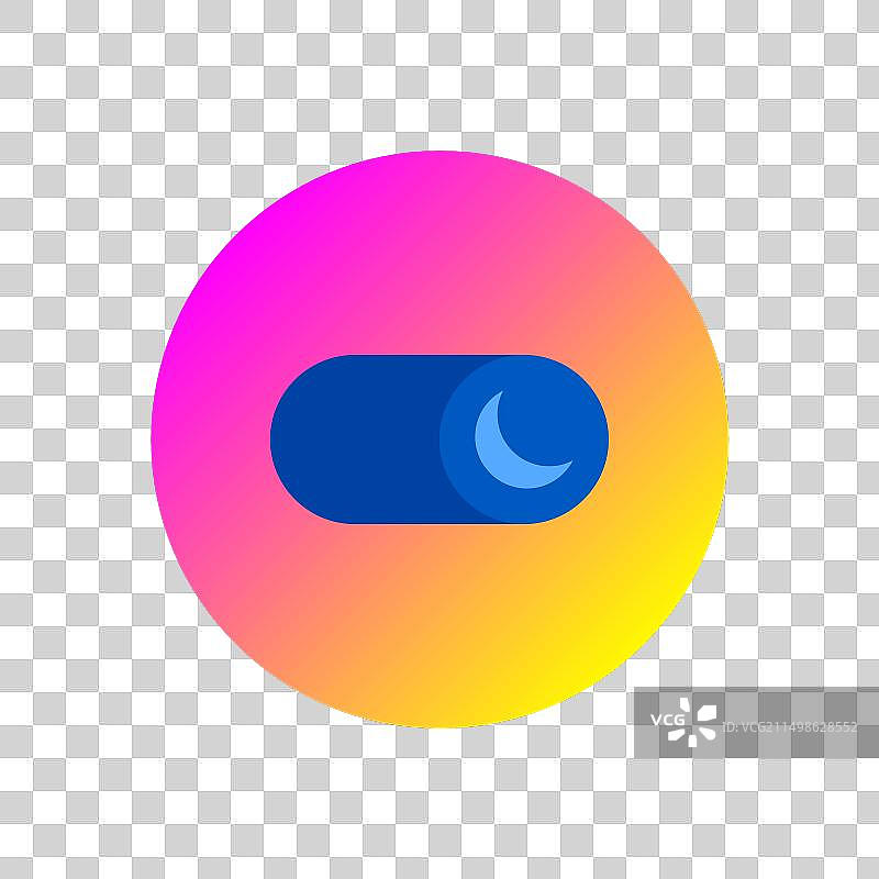 渐变网页夜间模式切换UI扁平图标设计图片素材