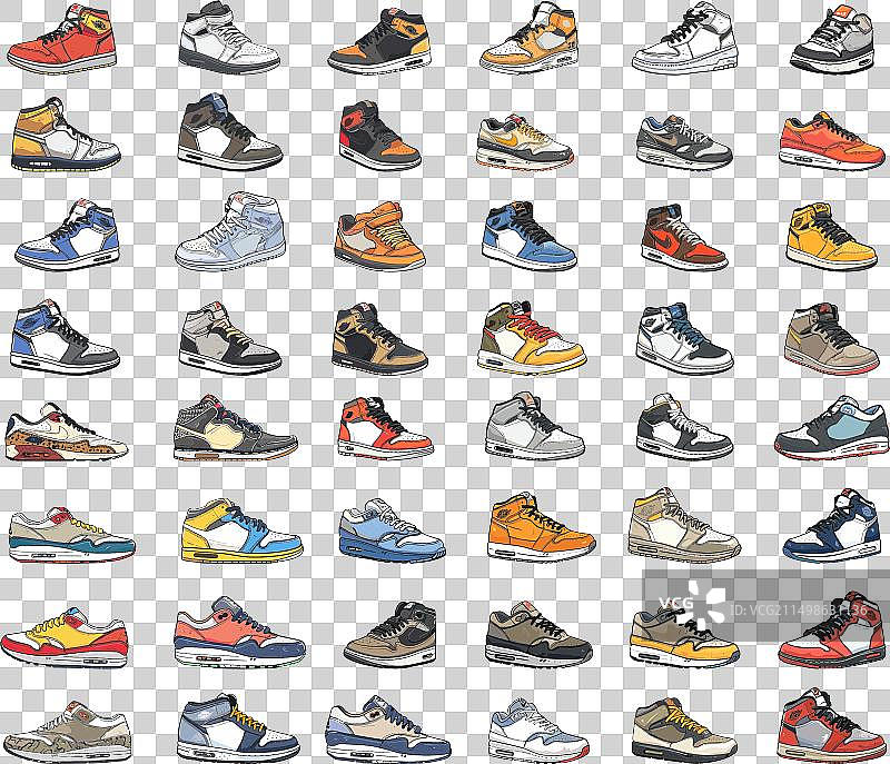 运动鞋卡通合集图片素材