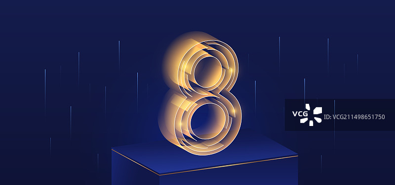 科技炫酷数字8图片素材