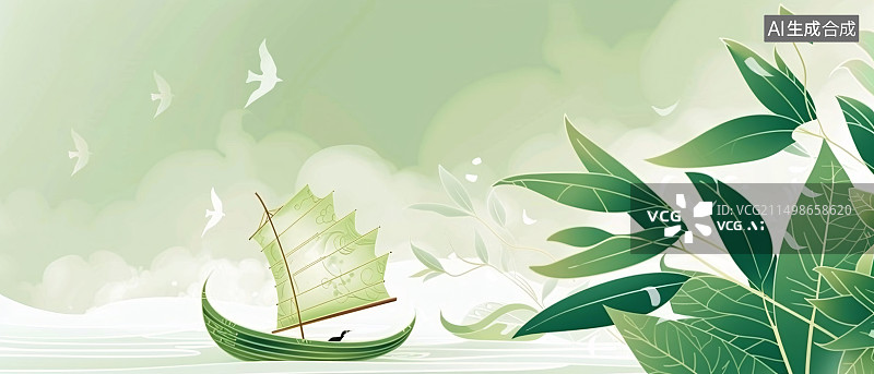 【AI数字艺术】国风端午节插画图片素材