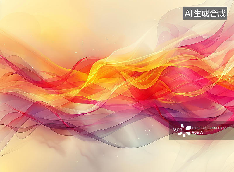 【AI数字艺术】五彩缤纷的波浪图片素材