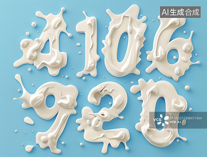 【AI数字艺术】正上方蓝色背景上的字母照片图片素材