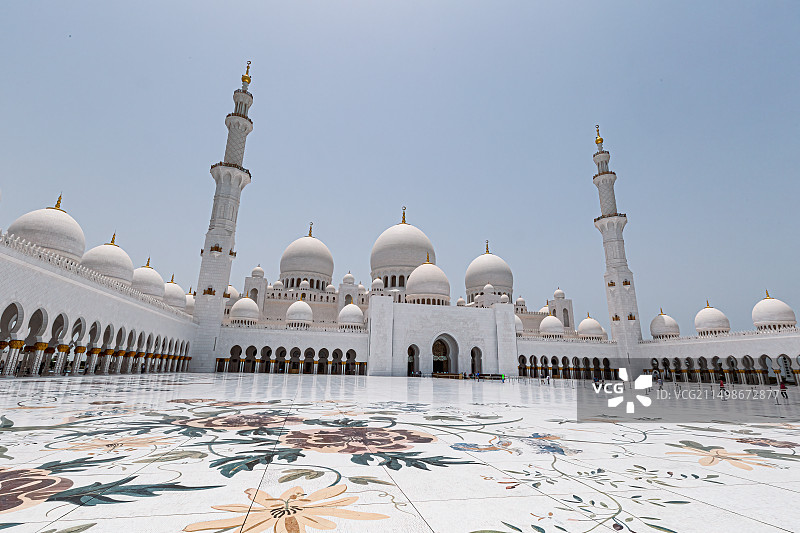 阿布扎比大清真寺图片素材