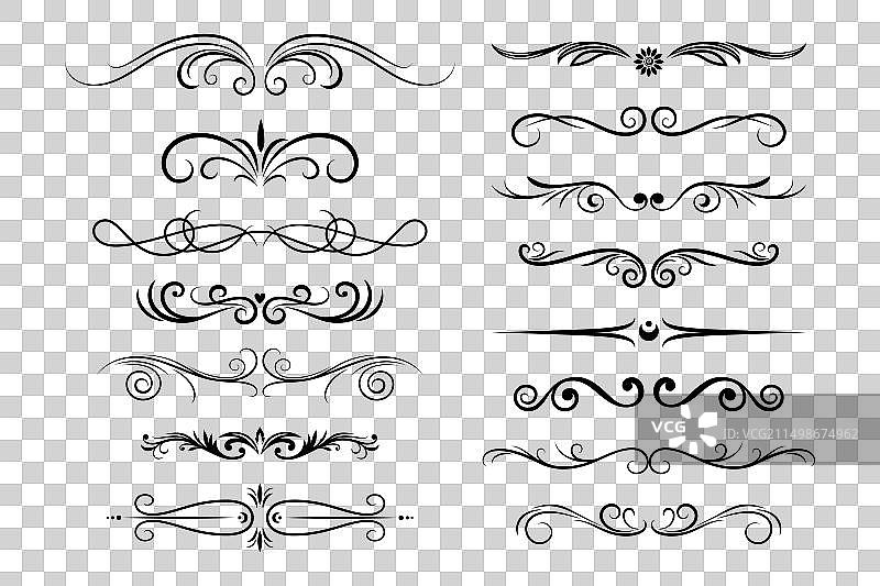 复古文本分隔符装饰图片素材