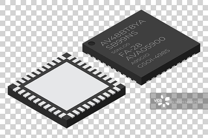 微芯片电脑电子元件图片素材