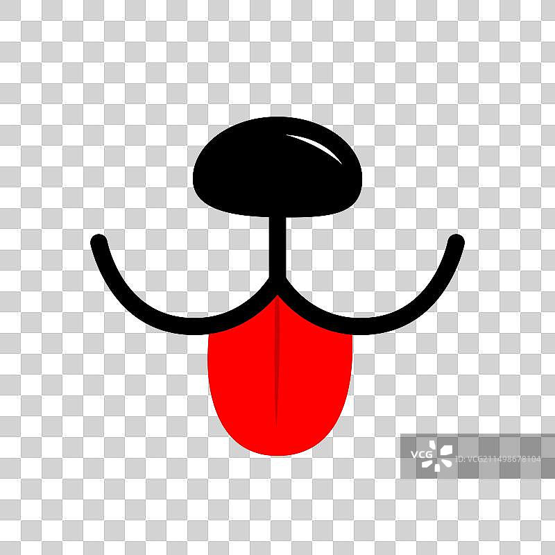 微笑的狗狗头像黑色图标图片素材