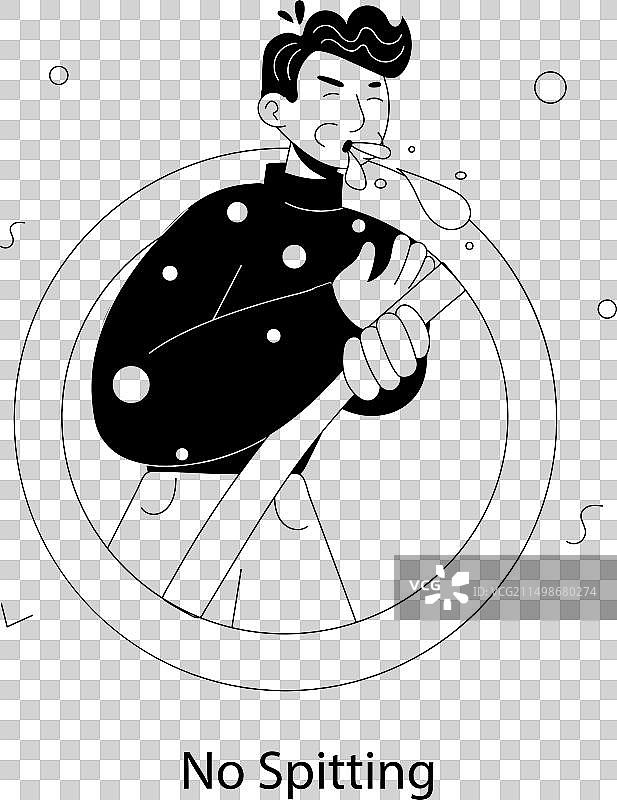 禁止随地吐痰图片素材